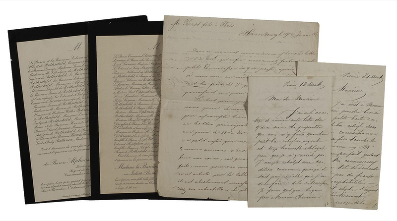 Lot 303 Alphonse de Rothschild Letters