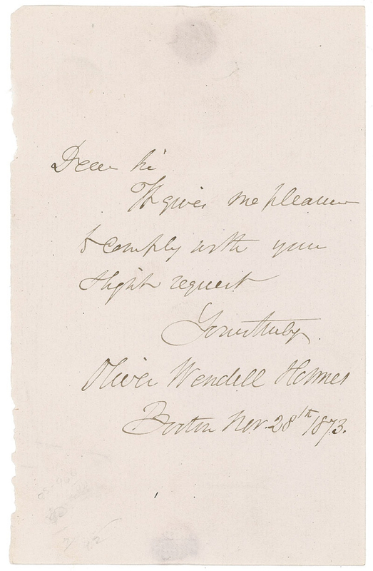Lot 562 Oliver Wendell Holmes, Sr.