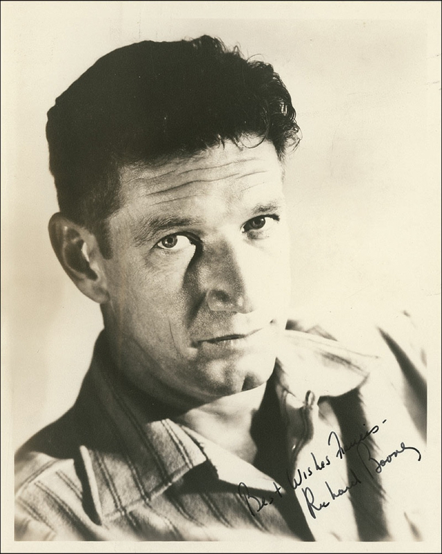 Lot 885 Richard Boone Signed Photograph