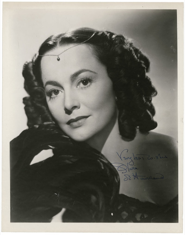 Lot 928 Olivia de Havilland Signed Photograph