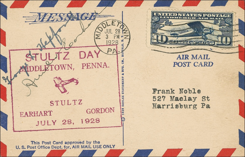 Lot 456 Amelia Earhart: Upon setting another world record?as a passenger?Earhart celebrates the completion of a transatlantic flight