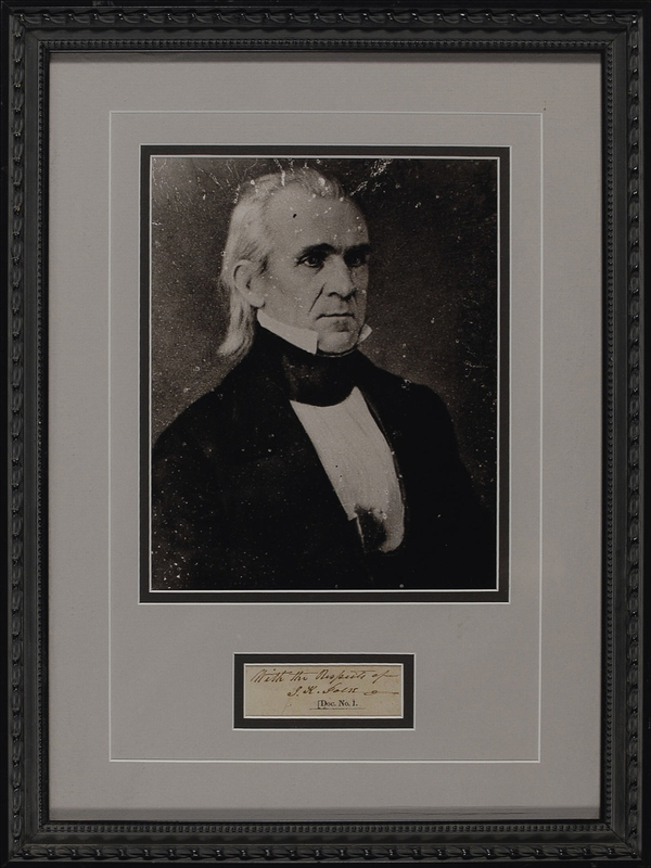 Lot 118 James K. Polk Signature