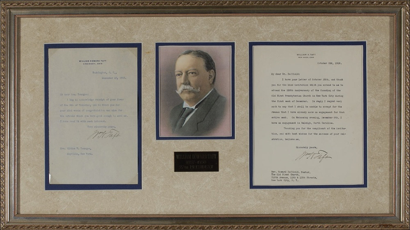 Lot 156 William H. Taft Letters