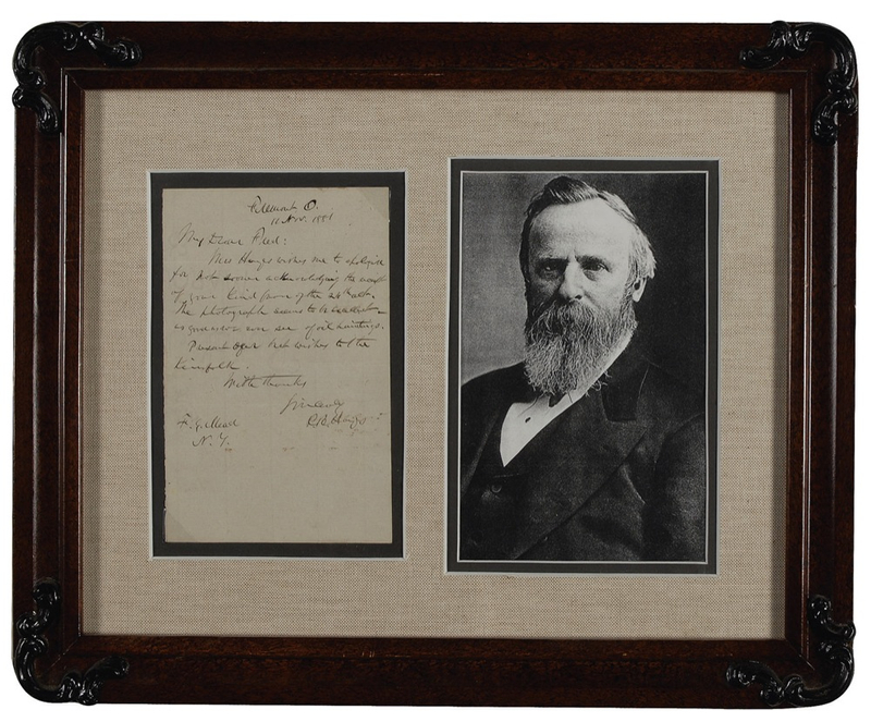 Lot 64 Rutherford B. Hayes Handwritten Letter Signed