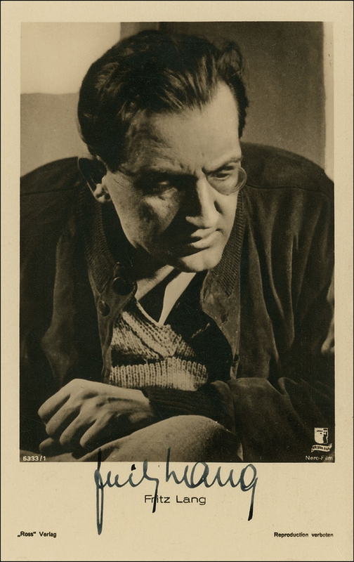 Lot 1013 Fritz Lang Signed Photograph