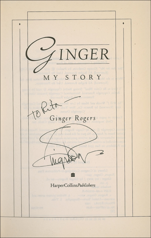 Lot 1082 Ginger Rogers Book