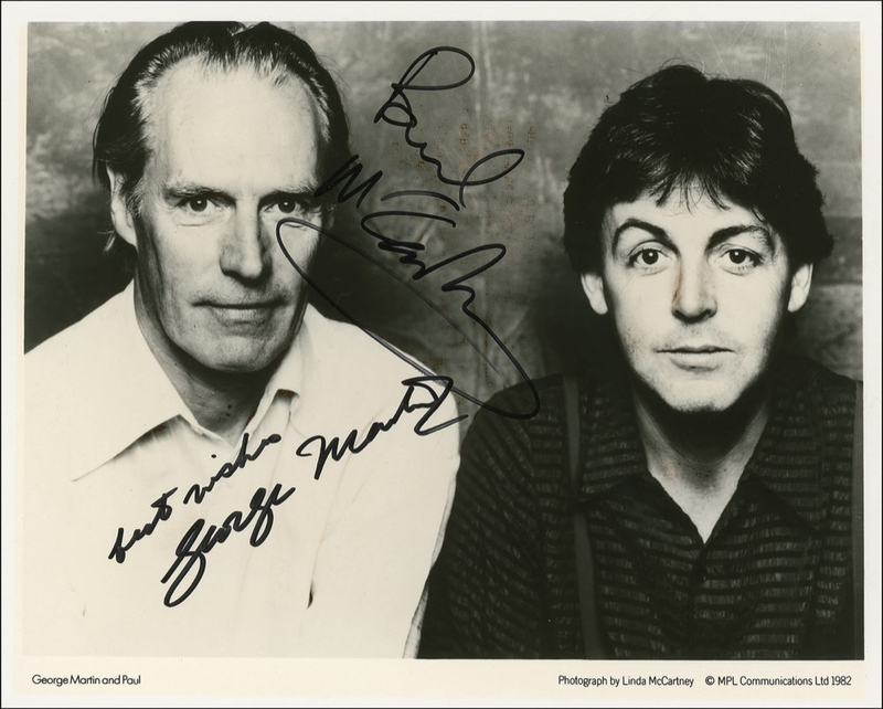 Lot 735 Beatles: Paul McCartney and George Martin: Paul poses with the ‘fifth Beatle’