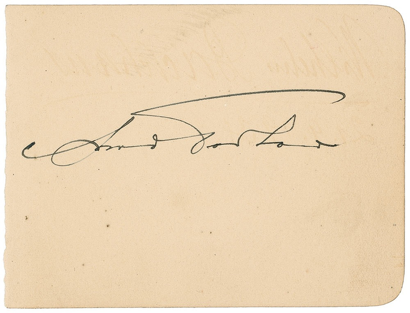 Lot 1064 Anna Pavlova Signature