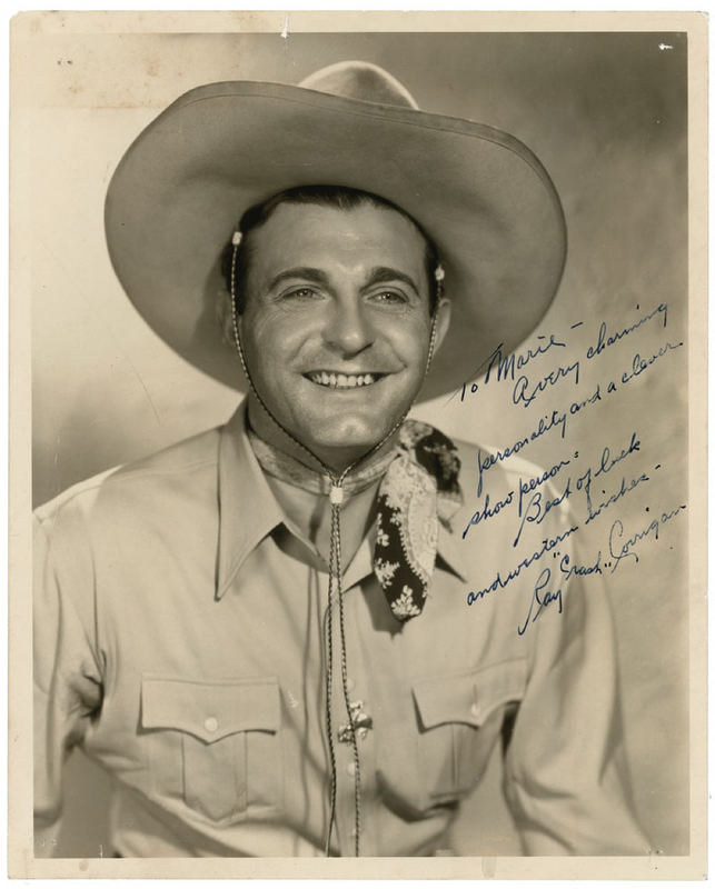 Lot 912 Ray “Crash” Corrigan Signed Photograph