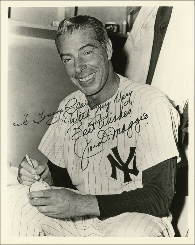 Lot 1197 Joe DiMaggio Signed Photograph