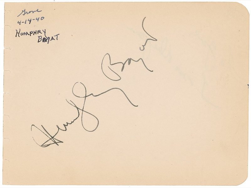 Lot 883 Humphrey Bogart Signature