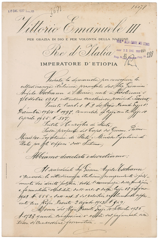 Lot 287 Benito Mussolini and Vittorio Emanuel III Signed Document