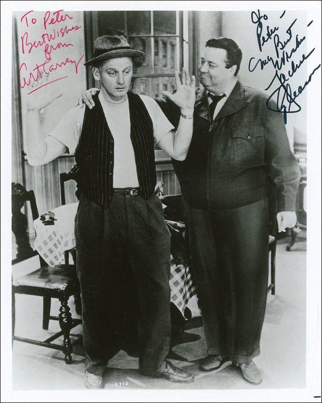 Lot 989 Honeymooners: Gleason and Carney Signed Photograph