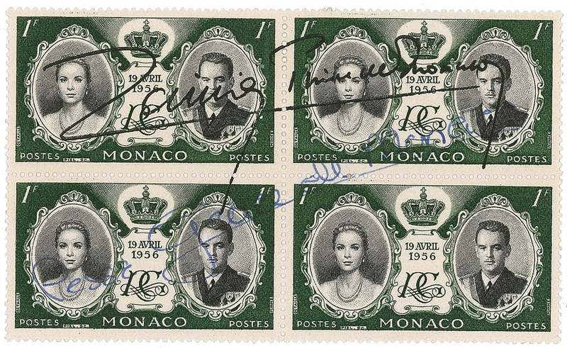 Lot 1005 Grace Kelly Stamp Block