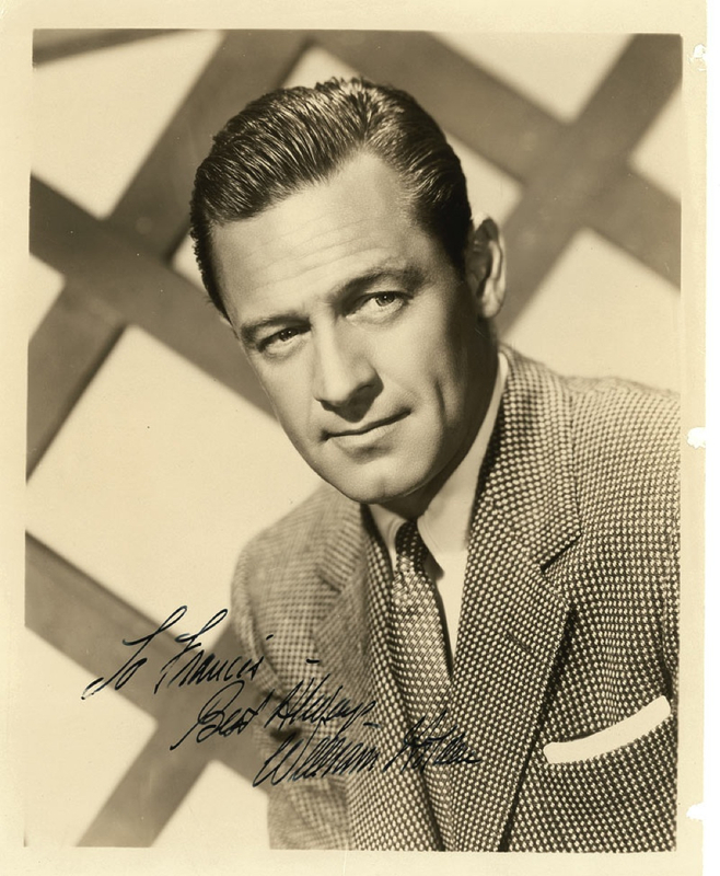 Lot 987 William Holden Signed Photograph
