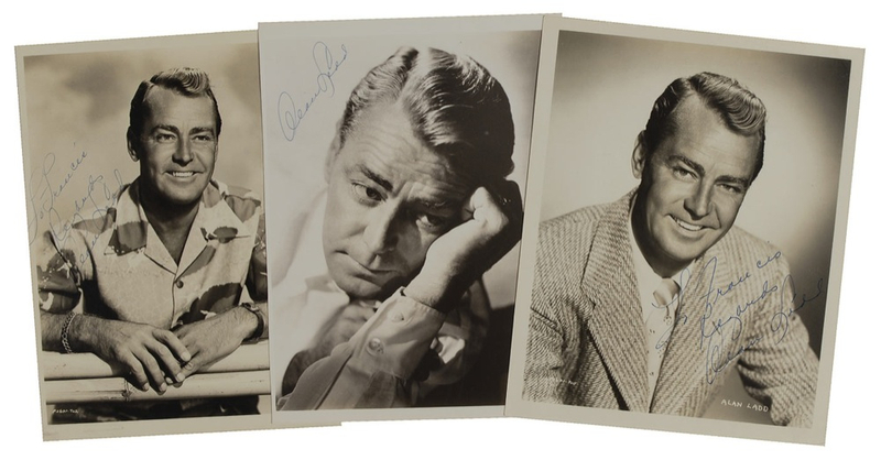Lot 1009 Alan Ladd Signed Photographs