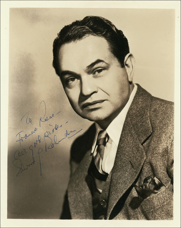 Lot 1081 Edward G. Robinson Signed Photograph
