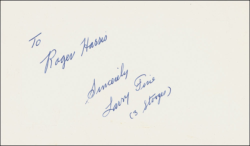 Lot 1113 Three Stooges: Larry Fine