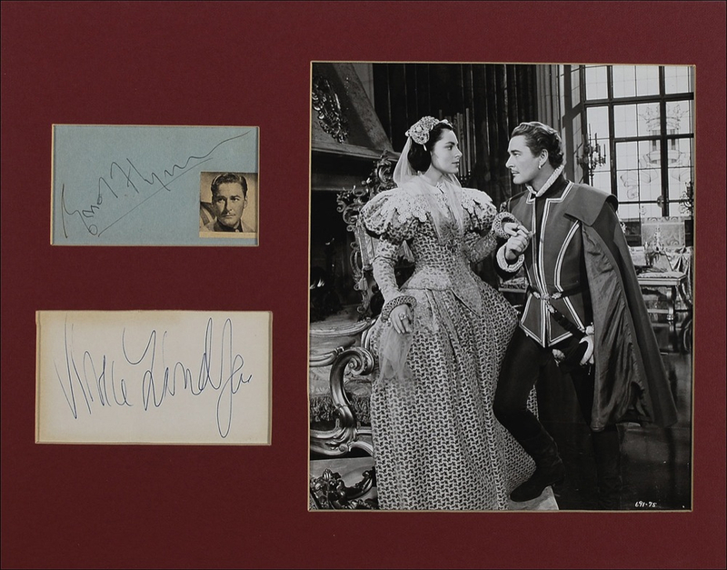 Lot 938 Errol Flynn and Viveca Lindfors Signatures