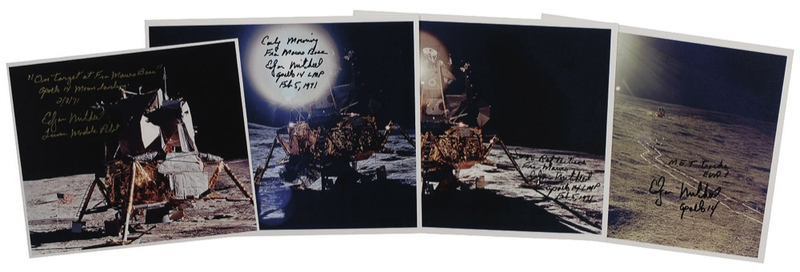 Lot 489 Edgar Mitchell Signed Photographs