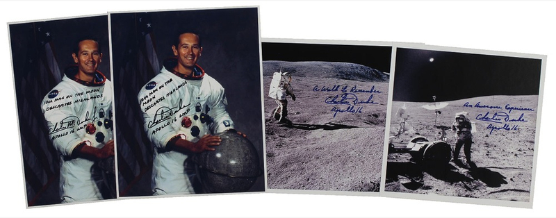 Lot 454 Charlie Duke Signed Photographs