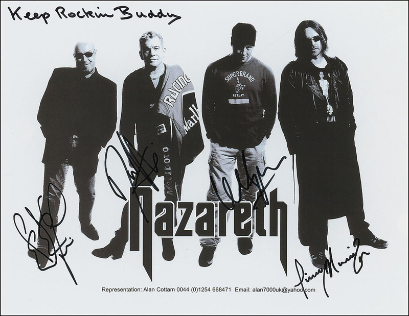 Lot 803 Nazareth Signed Photograph