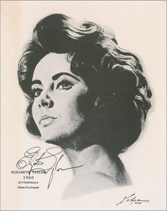 Lot 1108 Elizabeth Taylor Signed Photograph