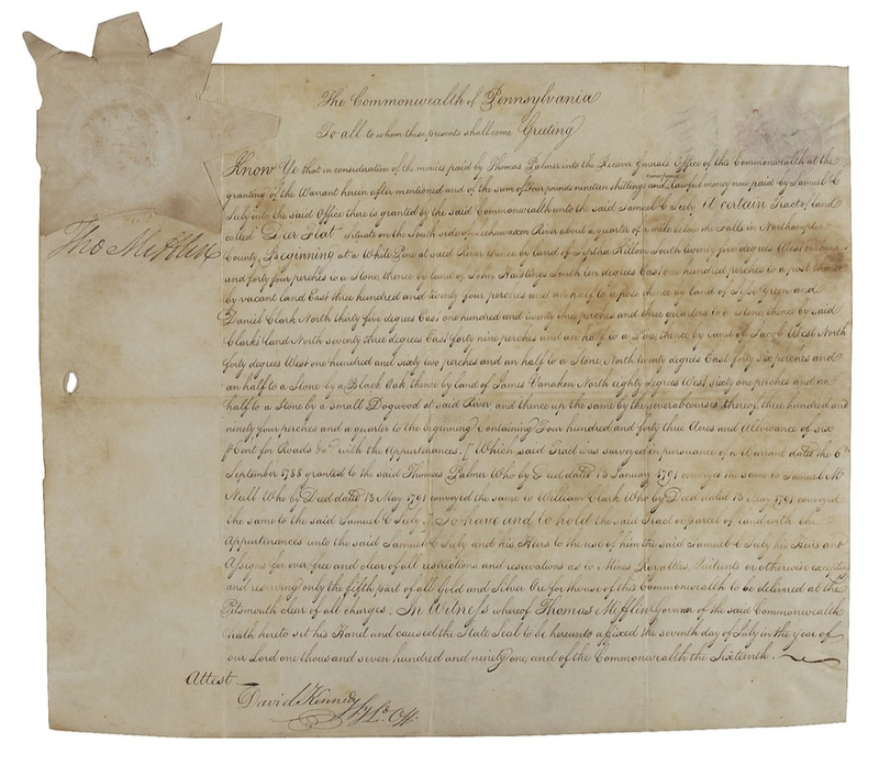 Lot 283 Thomas Mifflin