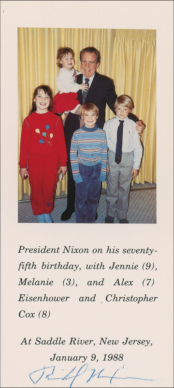 Lot 112 Richard Nixon Signed Photograph