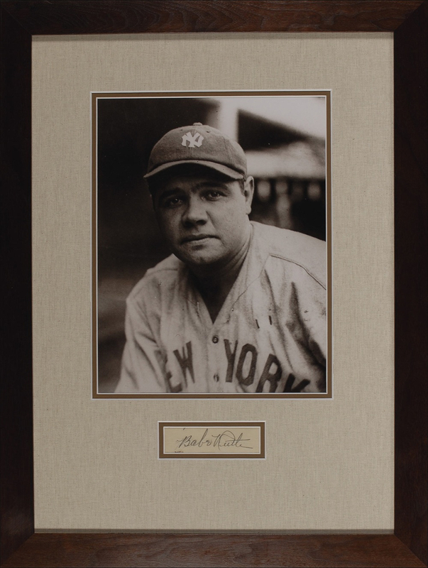 Lot 1293 Babe Ruth: Large Ruth signature ready for display