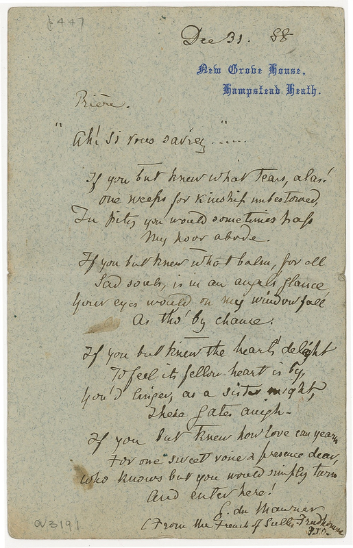Lot 582 George du Maurier