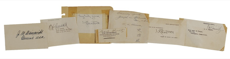 Lot 385 Military Signatures