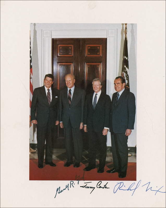 Lot 160 Three Presidents Signed Photograph