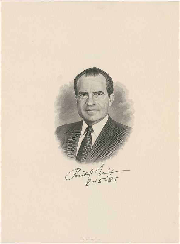 Lot 114 Richard Nixon Engraving