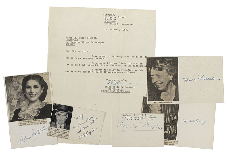 Lot 290 Notable Women Signatures