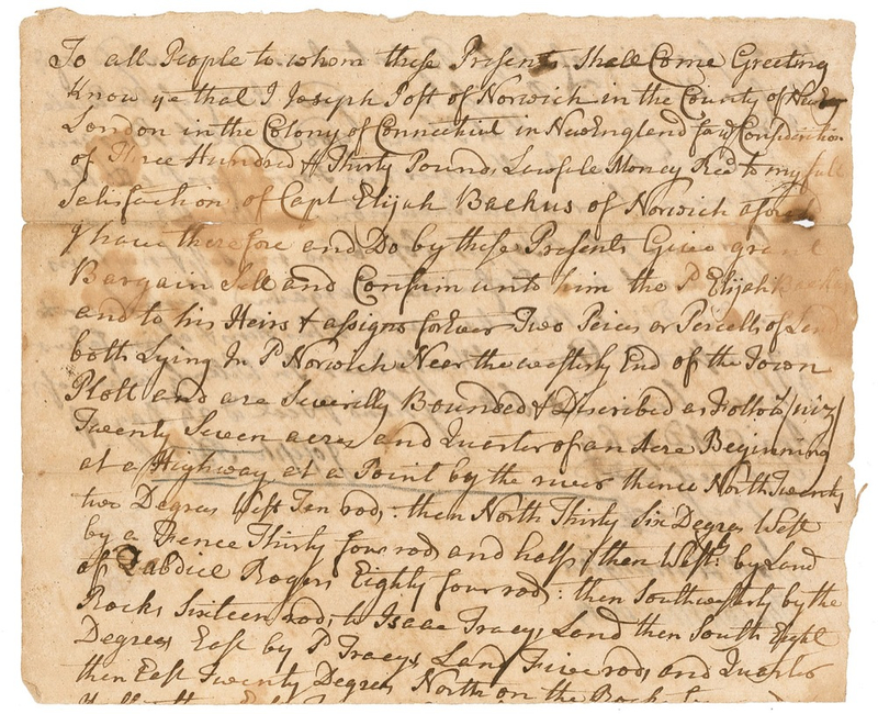 Lot 219 Declaration of Independence: Samuel Huntington Signed Document