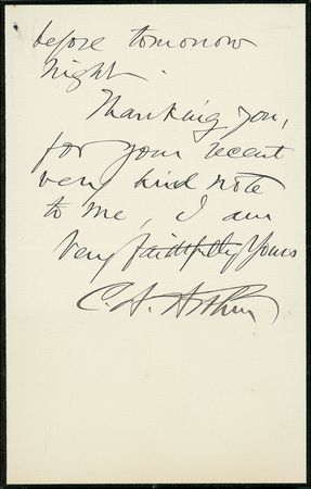 Lot #3 Chester A. Arthur: Breakfast with the