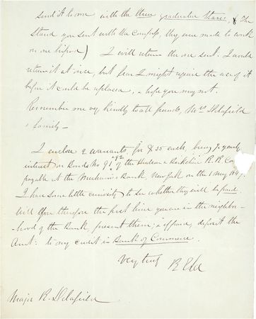 Lot #375 Robert E. Lee: Returning to Baltimore after distinguishing himself in the Mexican–American War, Lee reveals an attention to detail that will later make him famous - Image 1