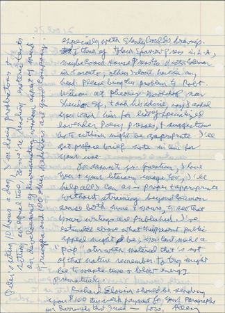 Lot #550 Allen Ginsberg: The Beat Generation’s influential poet counsels a protege on the best uses of imagery, phrasing and getting published - Image 2