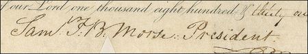 Lot #285 Samuel F. B. Morse: A year before his conception of the telegraph, the multi-talented artist and inventor admits an eminent painter to the National Academy of Design - Image 2