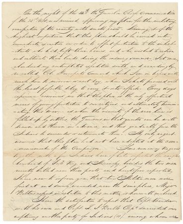 Lot #157 Zachary Taylor: ?Old Rough and Ready,? engaged in the Seminole Wars, looks to strengthen four posts following a recent attack: ?Some runaway Negroes together with a few Indians have of late infested the neighbourhood? - Image 2