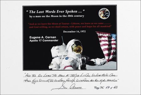 Lot #433 Apollo 17: Gene Cernan 