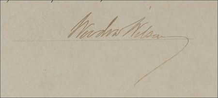 Lot #178 Woodrow Wilson Signed Document - Image 2