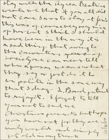 Lot #390 George S. Patton: Patton mentions his future wife as he writes his mother from West Point - Image 2