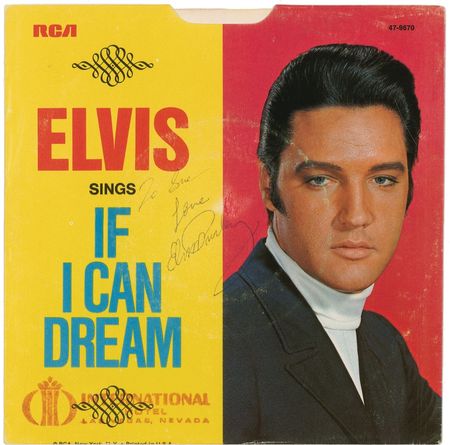Lot #817 Elvis Presley:  ?The King? signs on his finale from the '68 Comeback Special - Image 1