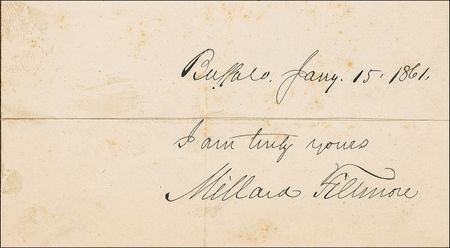 Lot #38 Millard Fillmore Signature - Image 1