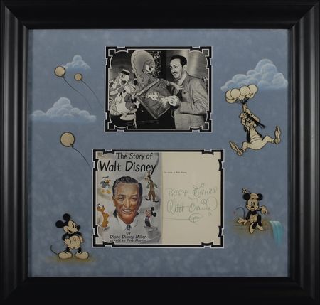 Lot #641 Walt Disney: Dazzling Disney signed book display - Image 1