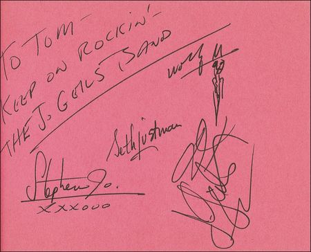 Lot #777 J. Geils Band Signatures - Image 1