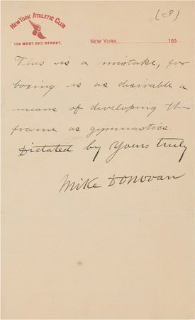 Lot #1202 Mike Donovan: The Professor ?schools? on the science of boxing - Image 5