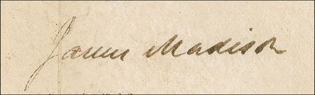 Lot #95 James Madison and James Monroe: Signing a ship?s pass in the early months of the War of 1812 - Image 2